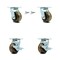 Service Caster 4 Inch High Temp Phenolic Caster Set with Roller Bearings 2 Swivel Lock 2 Brake SCC-30CS420-PHRHT-BSL-2-TLB-2 - alternate 1